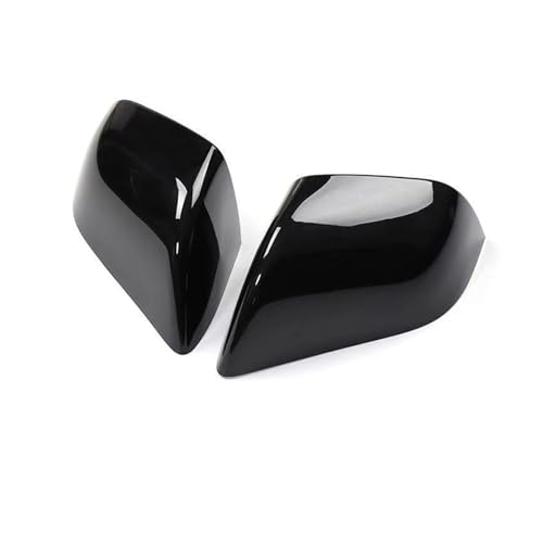 hA~[Jo[ For Tesla For Model 3 Y Car Rearview Mirror Cover Bright Matte Carbon Fiber Rear View Mirror(For model 3-02)