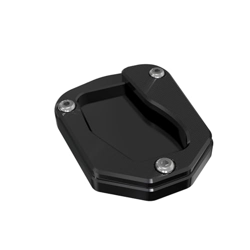 Motorrad-Seitenstützkissen FÜR Su@&zuki DR650 DR650S DR650SE DR650SEM 1996-2023 Motorrad CNC Seite Stehen Enlarger Ständer Vergrößern Platte Fuß Verlängerung Pad(Black NO LOGO)
