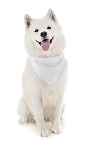 Balec Dog Solid Cotton Bandanas - 5 Pieces - Scarf Triangle Bibs for Any Small,