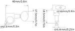 Pièces de tuning Ukulele,Suits pour 4 String Ukulele Soprano Tenor Uke Tuning avec la tête plus épaisse. Fermé Knob,Make better Chords Classial Tool