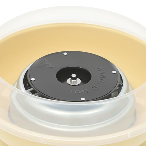 Zuckerwattemaschine Set Für Zuckerwatte Aus Kristallzucker Oder Für Hartkaramellen 22 * 23cm Mit 10x Bambus Stäbchen Und Zubehör Für Zuhause Kindergeburtstag Familienfeier 500W Gelb – Bild 6