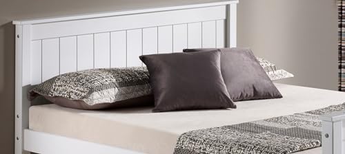 Alaterre Furniture Harmony Full Wood Platform Bed, White