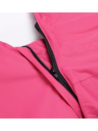Image of Keevoom Girl's Waterproof Ski Jacket Fleece Snow Coat Windproof Warm Winter Snowboarding Jacket with Removable Hood