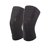 FDJZKFDU Knee Pads 1Pair Ultra Thin Knee Support Brace Sports Knee Pads Gym Running Knee Protector(Black,XL)
