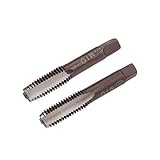 uxcell Metric Hand Tap M10 Thread 1.5 Pitch 3 Straight Flutes H2 Alloy Tool Steel 1 Pair