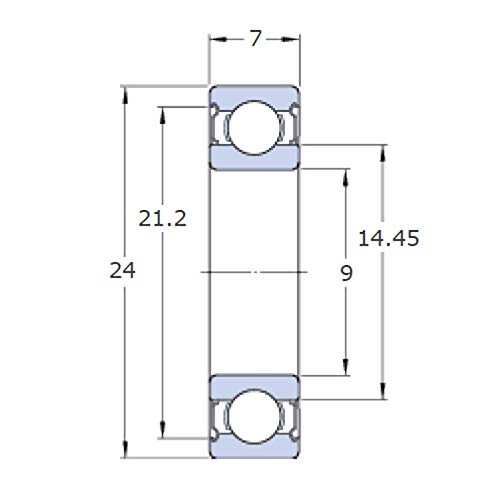 Cuscinetto Radiale A Sfere 609 -Z 7mm DE 24mm ID 9mm SKF - Foto 13