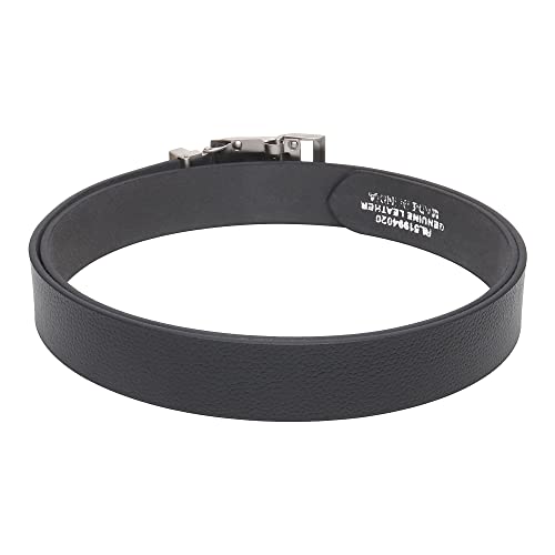 Image of Men's Formal Genuine Leather Auto-lock Adjustable Belt (JAFA-37-BL)