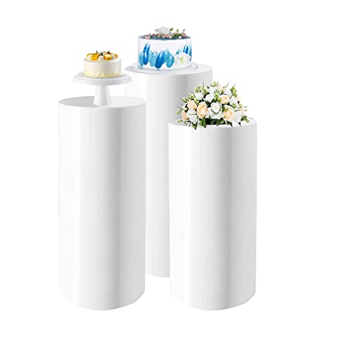 Soportes de cilindro para fiesta, soporte de pedestal de exhibición de metal, pilares de mesa de pastel y postre, pilares de boda, mesas de postre para baby shower, decoración de eventos de fiesta de