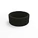 Men's Black Perforated Silicone Ring Size 08