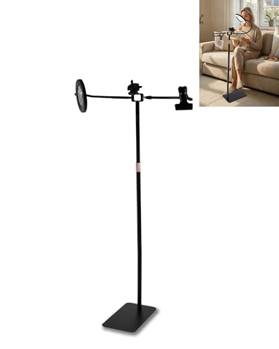 Support de cercle à broder réglable à 360° avec loupe et lampe LED pour point de croix