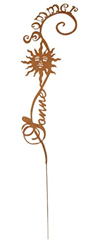 DARO DEKO Metall Garten-Stecker 88cm Sommer Sonne rostig 1 Stück