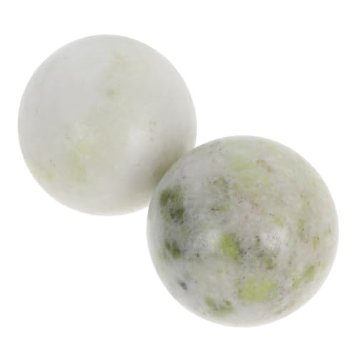 KOMBIUDA Jade Fitness Handball Set Pcs Chinese Meditation Balls Natural Balls for Hand Yoga Relief