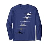 Air Force Fighter Jets F-4 F-111 F-15 F-16 F-22 F-35 Long Sleeve T-Shirt