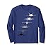 Air Force Fighter Jets F-4 F-111 F-15 F-16 F-22 F-35 Long Sleeve T-Shirt