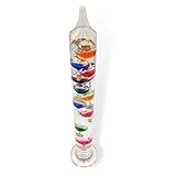 MAISONICA Termómetro Galileo de 10 bombillas multicolor (cristal, 44 cm)
