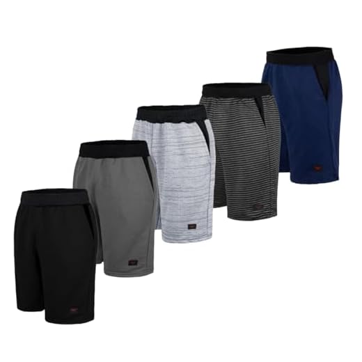Kit 5 Bermudas Masculina Moletom com Bolsos, Cintura Elástica e Tecido Confortável – Para Academia, Lazer, Treino e Uso Diário (BR, Alfa, M, Regular, Regular, Variadas)