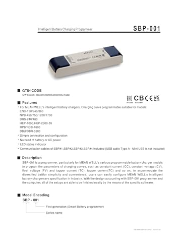 Programmateur de charge de batterie SBP-001 régulateur module alimentation