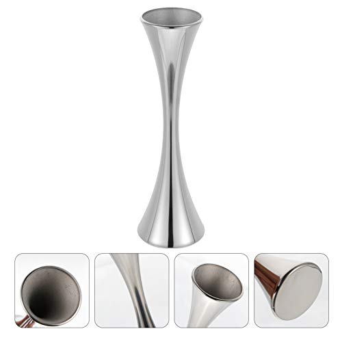 Garneck Desktop Stainless Steel Flower Vase Small Bud Decorative Vase Round Mouth Waist Flower Inserter Holder Flower Arrangement Decoration Pot Dried Flower Vase For Home Silver #TOP5