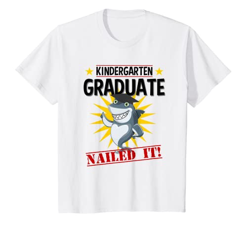Niños Kindergarten Nailed It Shirt 2019 Shark Graduación Gift Tee Camiseta