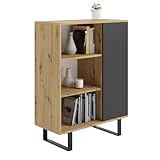 meubles loft industriel ikea Espace fonctionnel - 6 étagères ouvertes et 1 armoire verrouillable offrent un espace de rangement et d'exposition pratique.