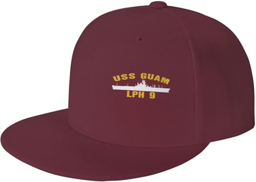 USS Guam Lph-9 Adjustable Outdoor Baseball Hat Flat Hat