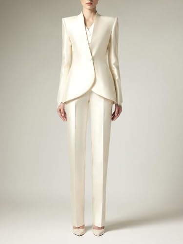 Women's Shiny Satin Suit 3 Piece Slim Fit Set Formal Jacket Pants Vest Sets for Women Suits Dinner2