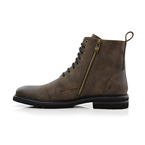 Image of Polar Fox Men's Ankle Dress Boots | Lace-up Casual Fashion Boot Collection | Cap Toe & Plain Toe Styles |