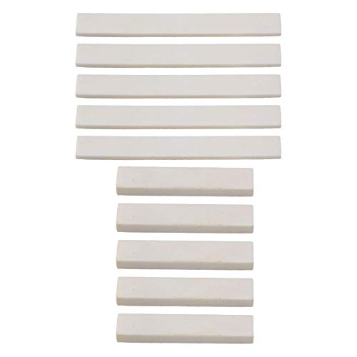 Yibuy Blank Guitar Saddle & Nut Set of 5