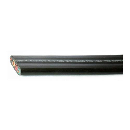 Nassau Electrical Supply - 2/3 Heavy Duty Flat Jacketed Submersible Cable Well Pump Wire Black 600V (125FT)