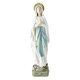 Estatua de la Virgen María – Figuras católicas de escritorio de María | Figura religiosa simbólica fina para el hogar, boda, iglesia, exhibición, escuela, celebración, sala de estar, dormitorio
