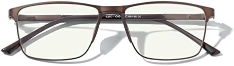 MERRY'S Fashion Blue Light Blocking Glasses - Reading Glasses Metal Frame Spring Hinge Readers for Men Eyeglasses - 5