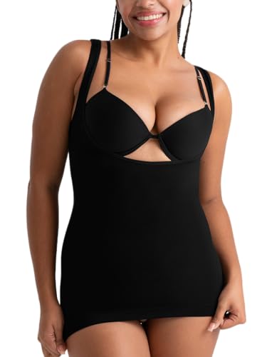 SHAPERMINT Open Bust Shapewear Cami, Seamless Tummy, Side and Back Compression