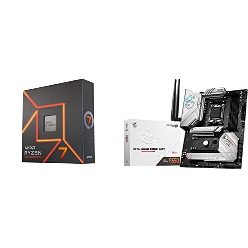 Image of AMD Ryzen 7 7700X 8-Core + MSI MPG B650 Edge WiFi Gaming Motherboard