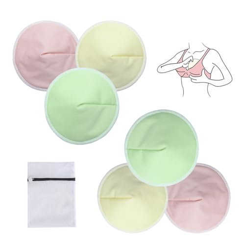 SGERUFZ Coussinet Allaitement Organiques RéUtilisables, Paquet de 6, Tissu Ultra Doux & Absorption Rapide, Respirant, Lavable, Coussinets d'Allaitement...