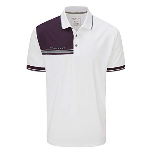 Stuburt Mens Gilford Breathable Moisture Wicking Summer Golf Polo Shirt