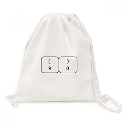 Sac à dos toile Clavier Symbole 9 0 DIYthinker voyage léger et sorties urbaines