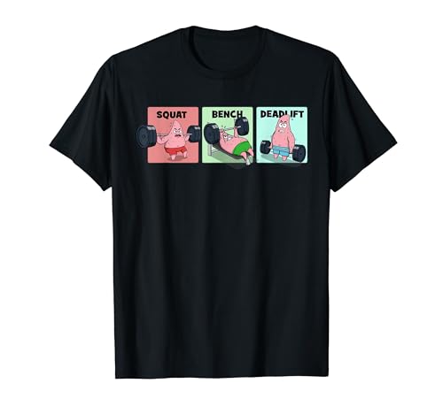パトリック - スクワット、ベンチ、デッドリフト - 面白いパワーリフティング Tシャツ
