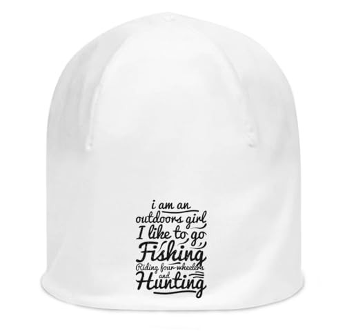 Beanie blanc slouch en coton extensible pour femme adepte de pêche et chasse