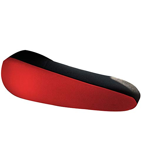 Image of FH Group Flat Cloth Fabric Red Armrest Cover Semi-Universal Fit, One Pair Red