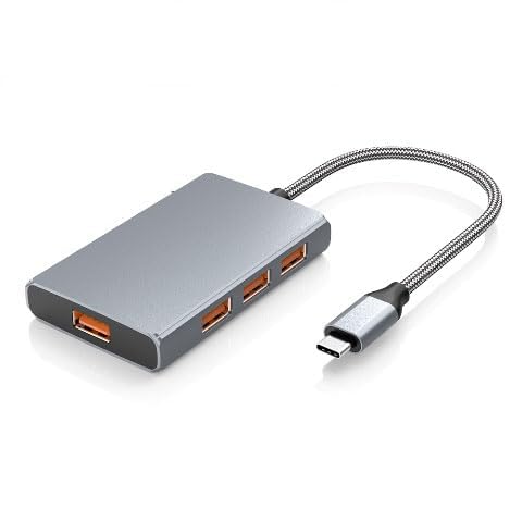 Concentrador USB C, 5 puertos USB 3.2 HUB con 4 puertos USB-C 3.2 y 1 puerto de carga para MacBook Pro, MacBook Air, Acer portátiles, HP portátiles, iPad Pro More.