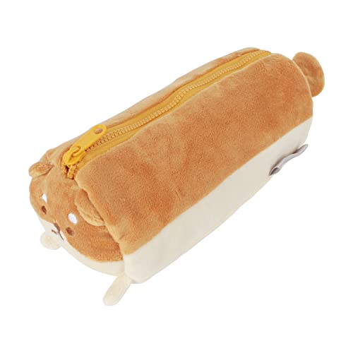 Image of Minache Plush Animal Stationery Pouch Women Cute Dog /Dinosaur Plush Pencil Case Ladies Cosmetic Bag (7019+Brown Puppy), bd-06484AD