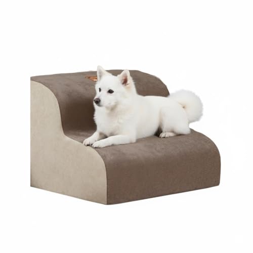 Lifetips 日本スピッツ(Japanese Spitz) ペットステップ 階段 スロープ 室内用 犬 猫 小型犬 シニア犬 高齢犬 介護 段差解消 滑り止め 多機能 収納付き ハウス 洗えるカバー ソファ ベッド用 2段 3段 ゆるやか 昇降台 踏み