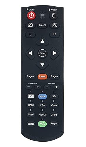 Replace Remote Control Compatible with OPTOMA Projector EH515T WU515T ZW400UST ZW400USTI ZH400USTI ZH510T ZH400UST EH200ST W319UST W319USTIR W320USTI EH490 W504-M EH460 EH460ST X461 WU470 W460ST EH470