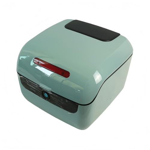 VZX ユニバーサルトップケースモーターサイクル、軽量大容量 原付 スクータートップボックス、ヘルメットラゲッジストレージトップケース、ソフトバックレストトップケース付き、バイク リアボックス 取り付け部品付き着脱可能式 スクーター フルフェイス収納可能