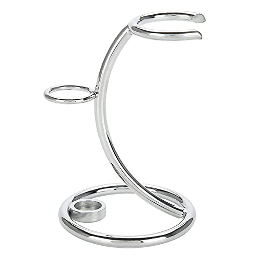 Supports pour Rasoirs, Support pour Rasoir et Porte-pinceau, Argent Rasoir et Support de Brosse, Support de Rasage Brosse, Support de Rasoir de Rasage en Acier Inoxydable pour Hommes