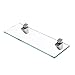 KES Estanteria Baño Vidrio Templado 8 MM de Espesor Estante Baño Pared 35cm Montaje en Pared Cepillado, BGS3202S35-2