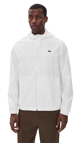 Amazon.com: Lacoste Men's Water-Repellent Track Jacket, White