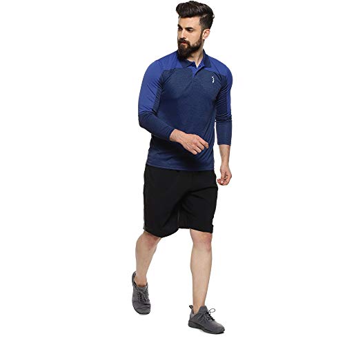 Image of CAHOOT Men's Solid Grey Dri Fit Full Sleeve Activewear T Shirt Regular Fit for Casual Wear