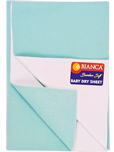 Image of BIANCA Soft Bamboo Baby Dry Sheet, Waterproof Breathable Anti Bacterial Mattress Protector -2pc Medium (smartdry) - Baby Dry Sheet & Mattress Protector. Smart Dry-Violet /sea Green