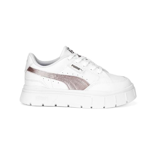 PUMA Kids Girls Mayze Stack Shine Lace Up Sneakers Shoes Casual - White